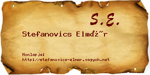 Stefanovics Elmár névjegykártya